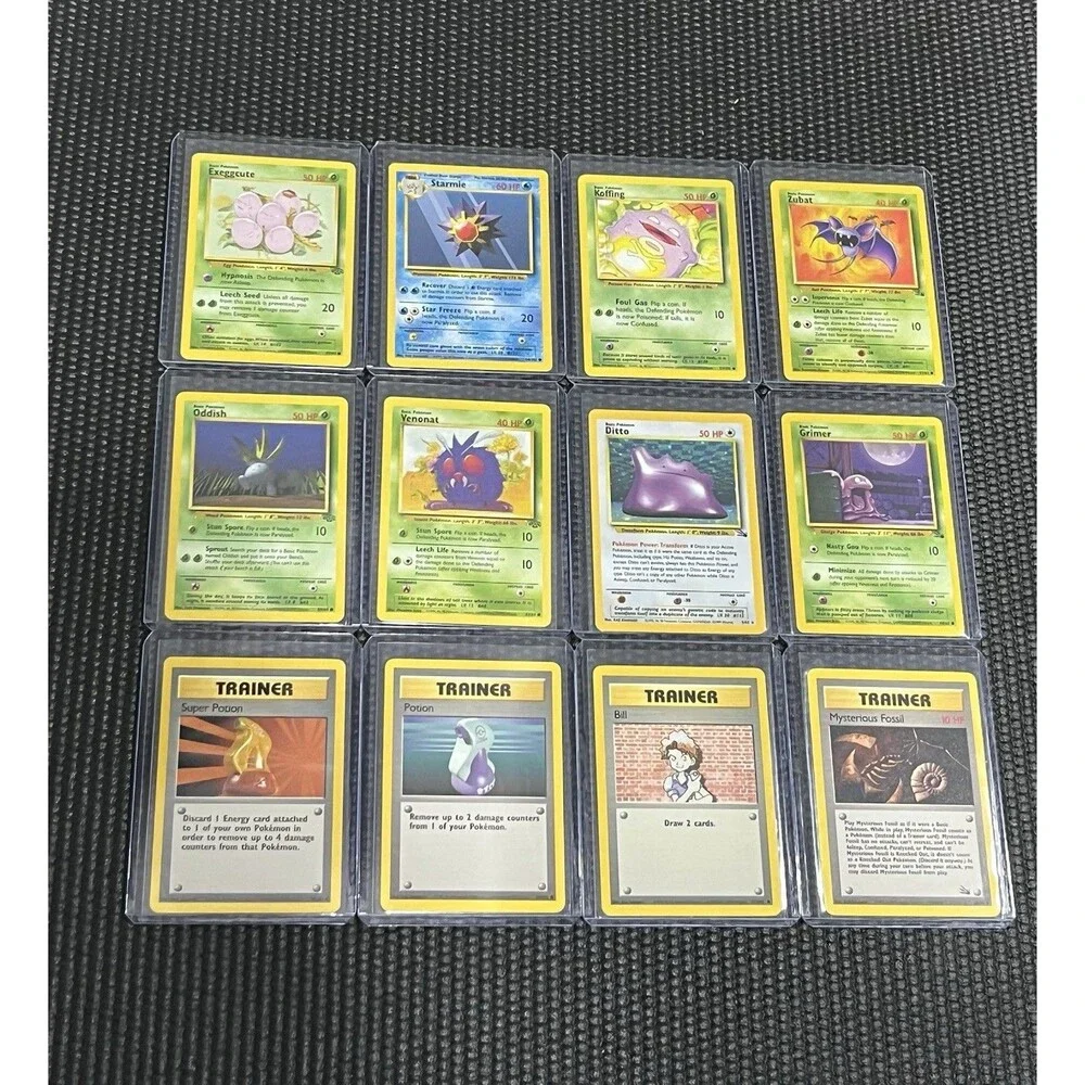 Vintage Pokemon Card Lot WOTC Fossil Base Set Ditto Holo + Common Uncommon